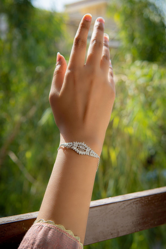 SILVER LATTICE BRACELET